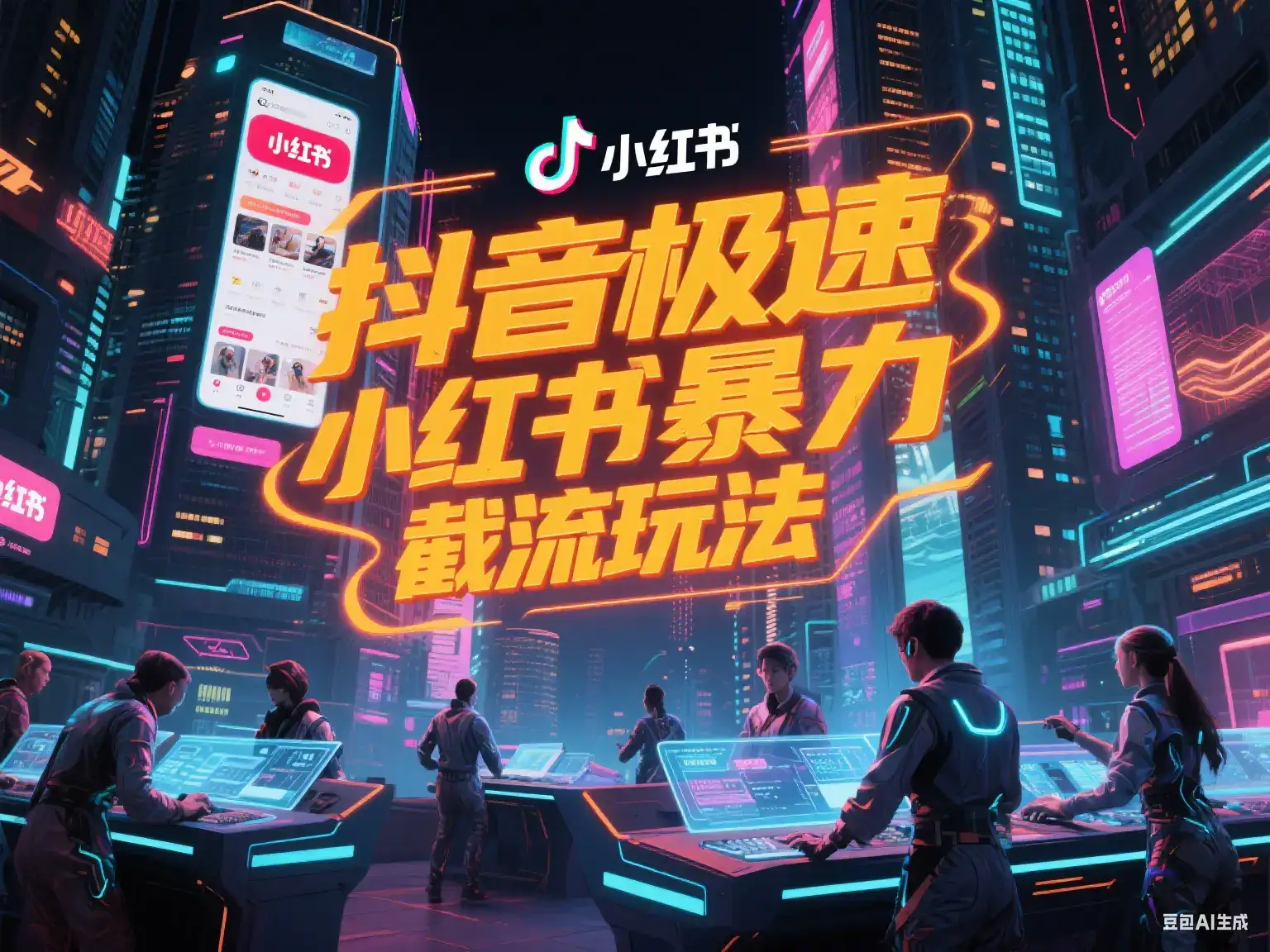 抖音极速拉新小红书暴力截流玩法-优优云创