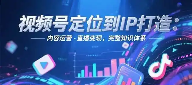 视频号定位到IP打造：账号搭建-内容运营-直播变现，完整知识体系-优优云创