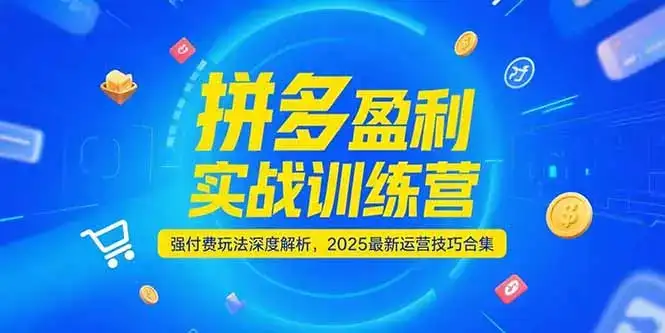 拼多多盈利实战训练营，强付费玩法深度解析，2025运营技巧合集-更新6月-优优云创
