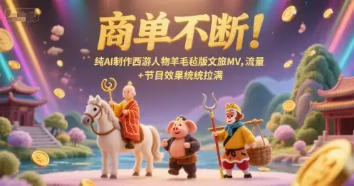 商单不断！纯AI制作西游人物羊毛毡版文旅MV，流量+节目效果统统拉满-优优云创