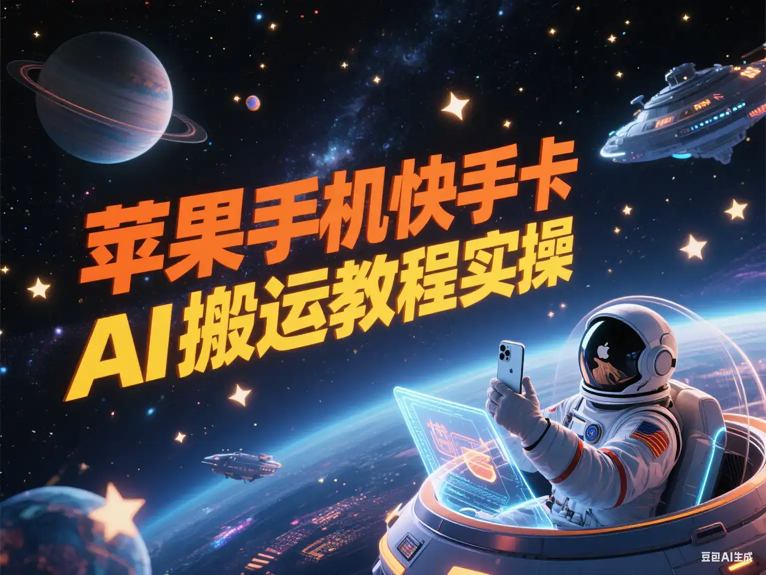 苹果手机快手卡AI搬运教程实操-优优云创