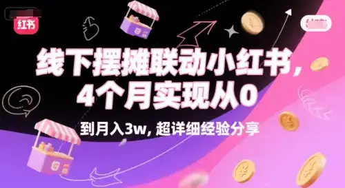 线下摆摊联动小红书，4 个月实现从 0 到月入3w，超详细经验分享-优优云创