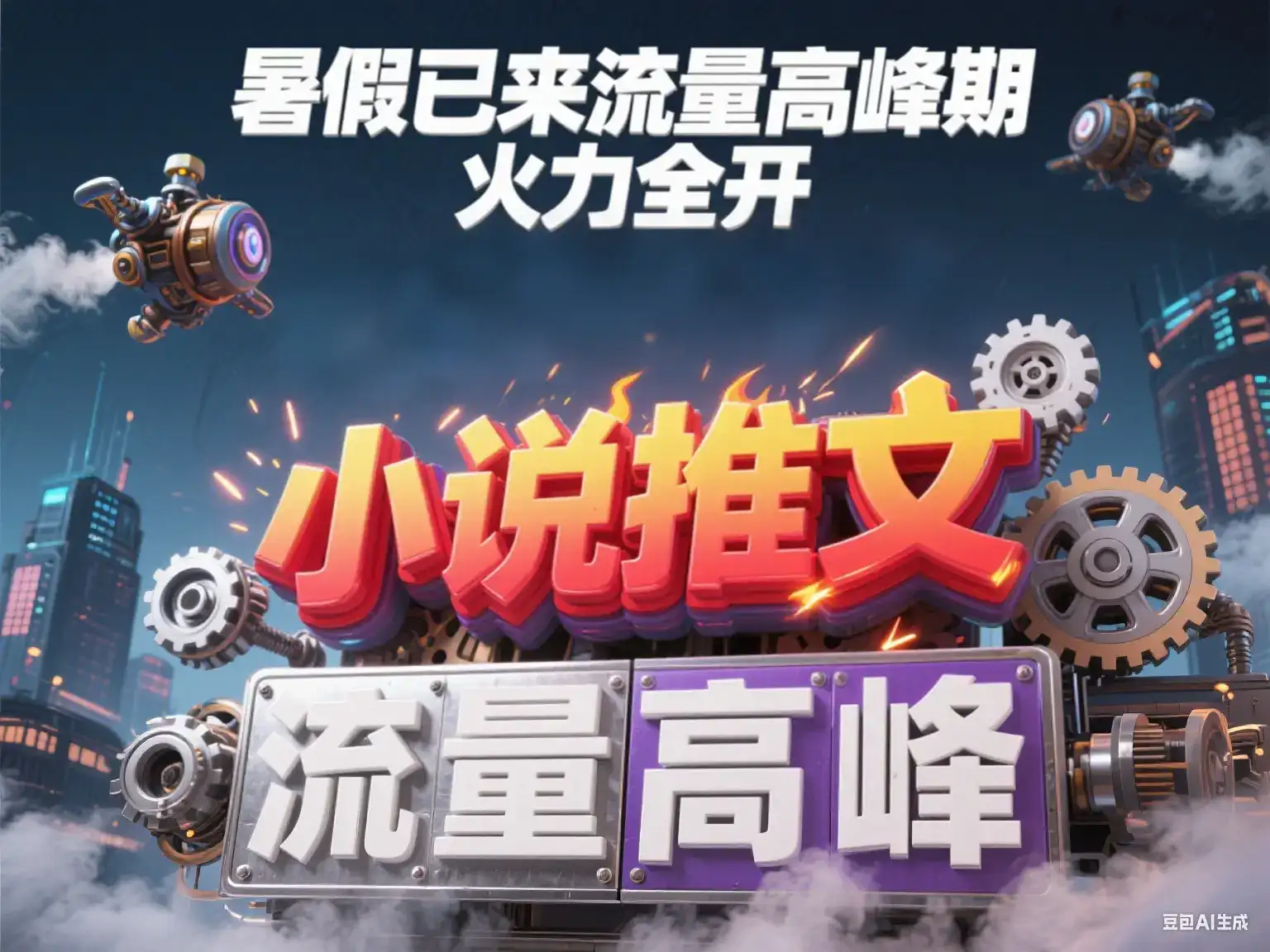 小说推文 暑假已来流量 高峰 火力全开-优优云创