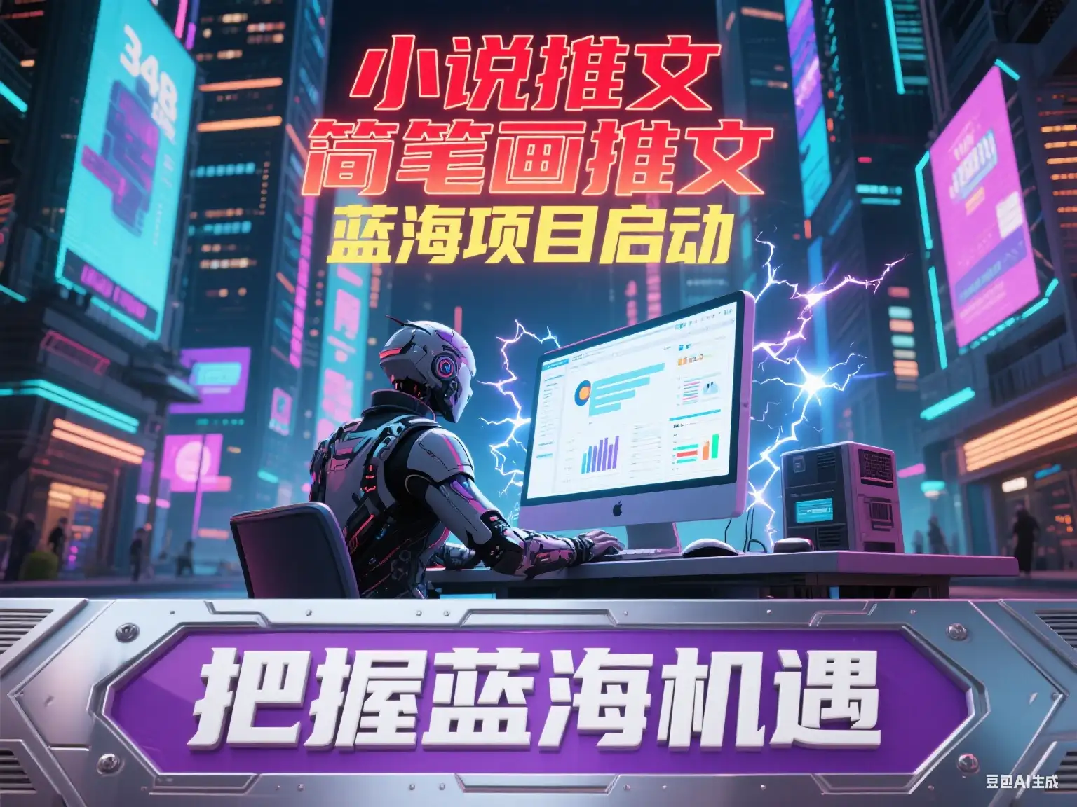 【精】小说推文 简笔画推文蓝海项目启动-优优云创