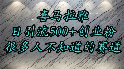 喜马拉雅，小而精的流量赛道，日进500+精准创业粉-优优云创