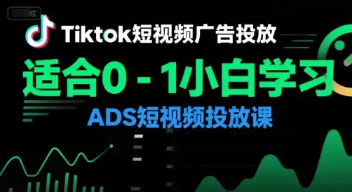 Tiktok短视频广告投放，适合0-1小白学习ADS短视频投放课-优优云创
