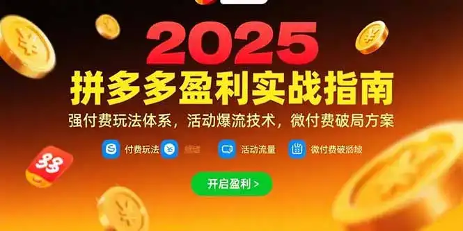 拼多多盈利实战指南，强付费玩法，活动爆流技术，微付费破局方案(更新7月-优优云创