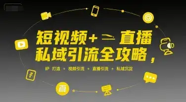 短视频+直播私域引流全攻略，IP打造 +视频引流 +直播引流 +私域沉淀-优优云创