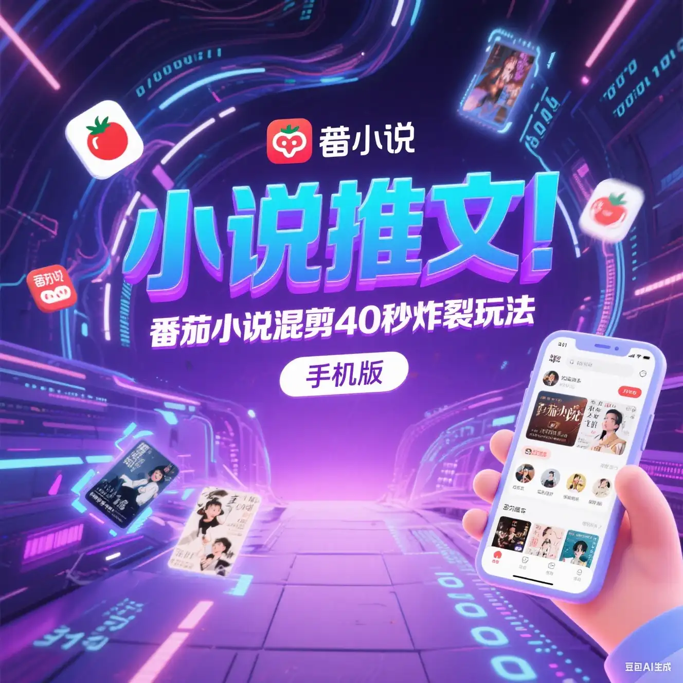 【精】小说推文 番茄小说混剪40秒炸裂玩法 手机版-优优云创