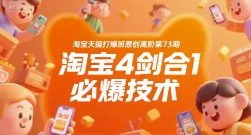淘宝天猫打爆班原创高阶第73期，淘宝4剑合1必爆技术-副业吧