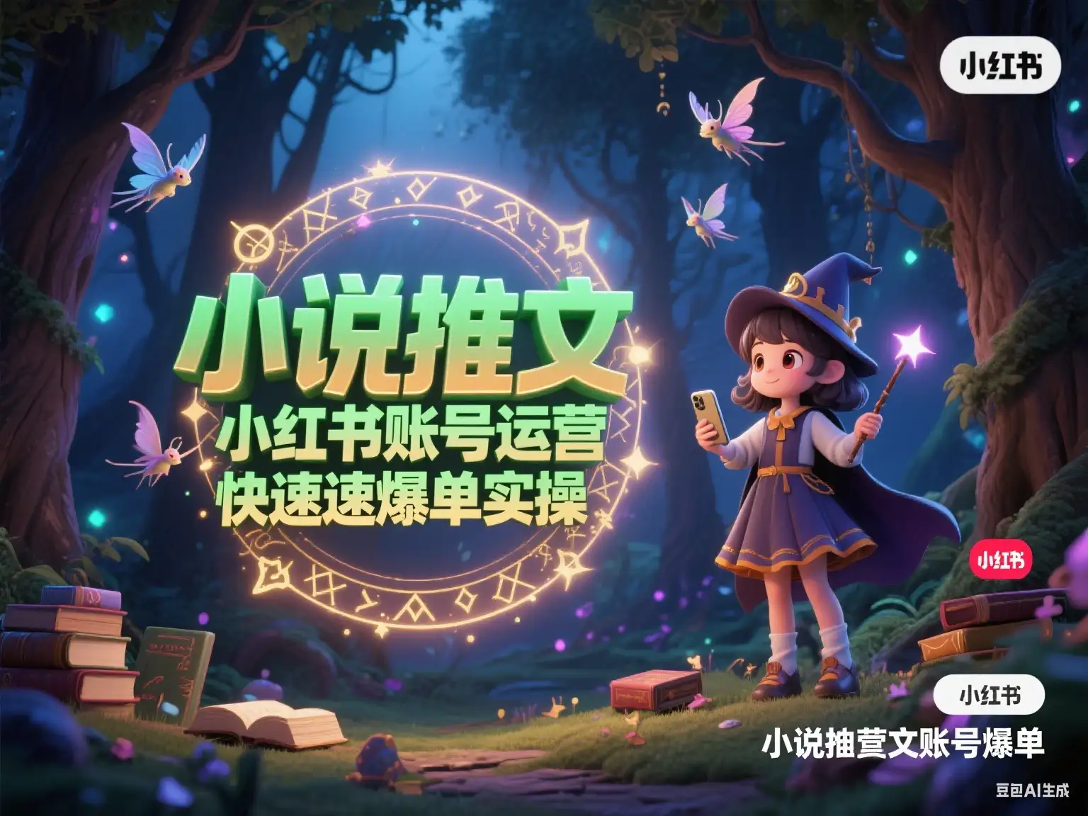 小说推文  小红书账号运营快速爆单实操-副业吧
