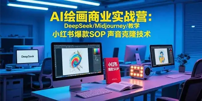AI绘画商业实战营：DeepSeek/Midjourney/教学 小红书爆款SOP 声音克隆技术-优优云创