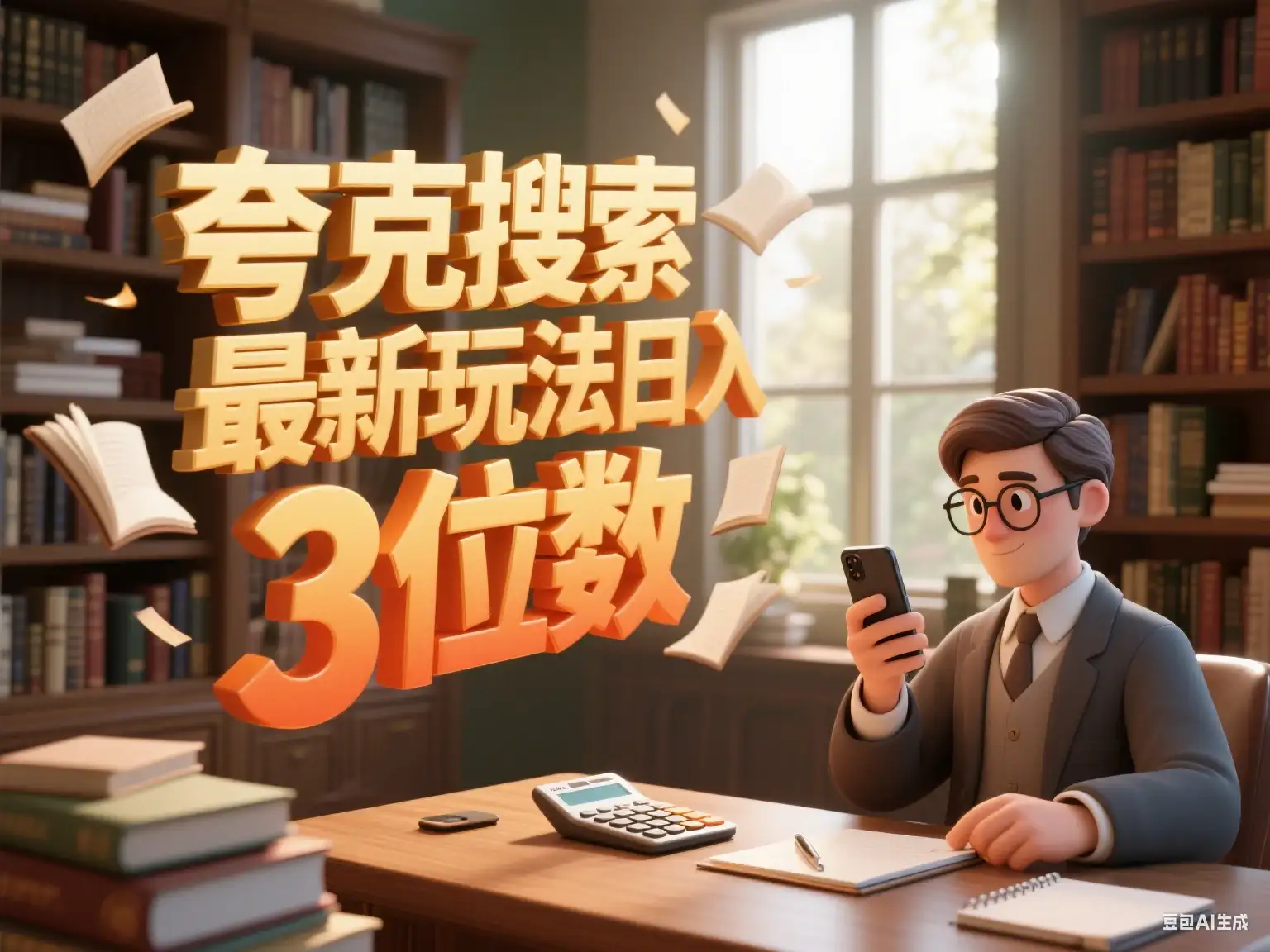 夸克搜索最新玩法日入3位数-优优云创