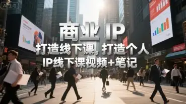 商业IP打造线下课,打造个人 IP线下课视频+笔记-副业吧
