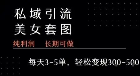 私域卖套图每天3-5单   每单利润99-2张+-优优云创