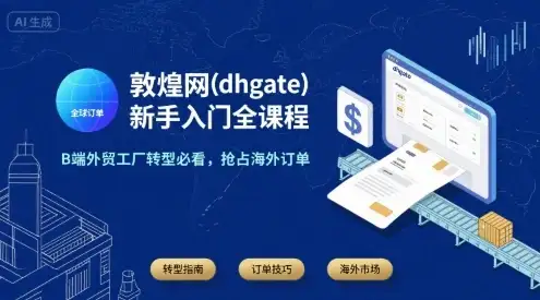 【精】敦煌网(dhgate)新手入门全课程，B端外贸工厂转型必看，抢占海外订单-优优云创
