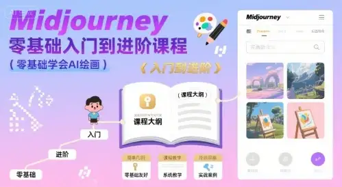 midjourney零基础入门到进阶课程，零基础学会AI绘画-优优云创