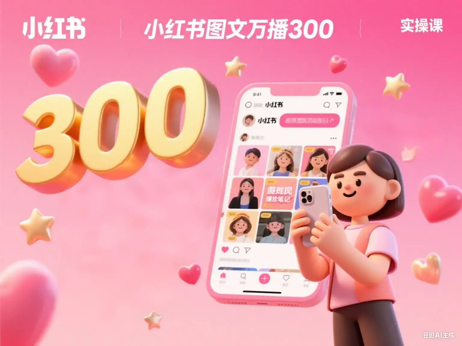 小红书图文 万播300实操课-优优云创