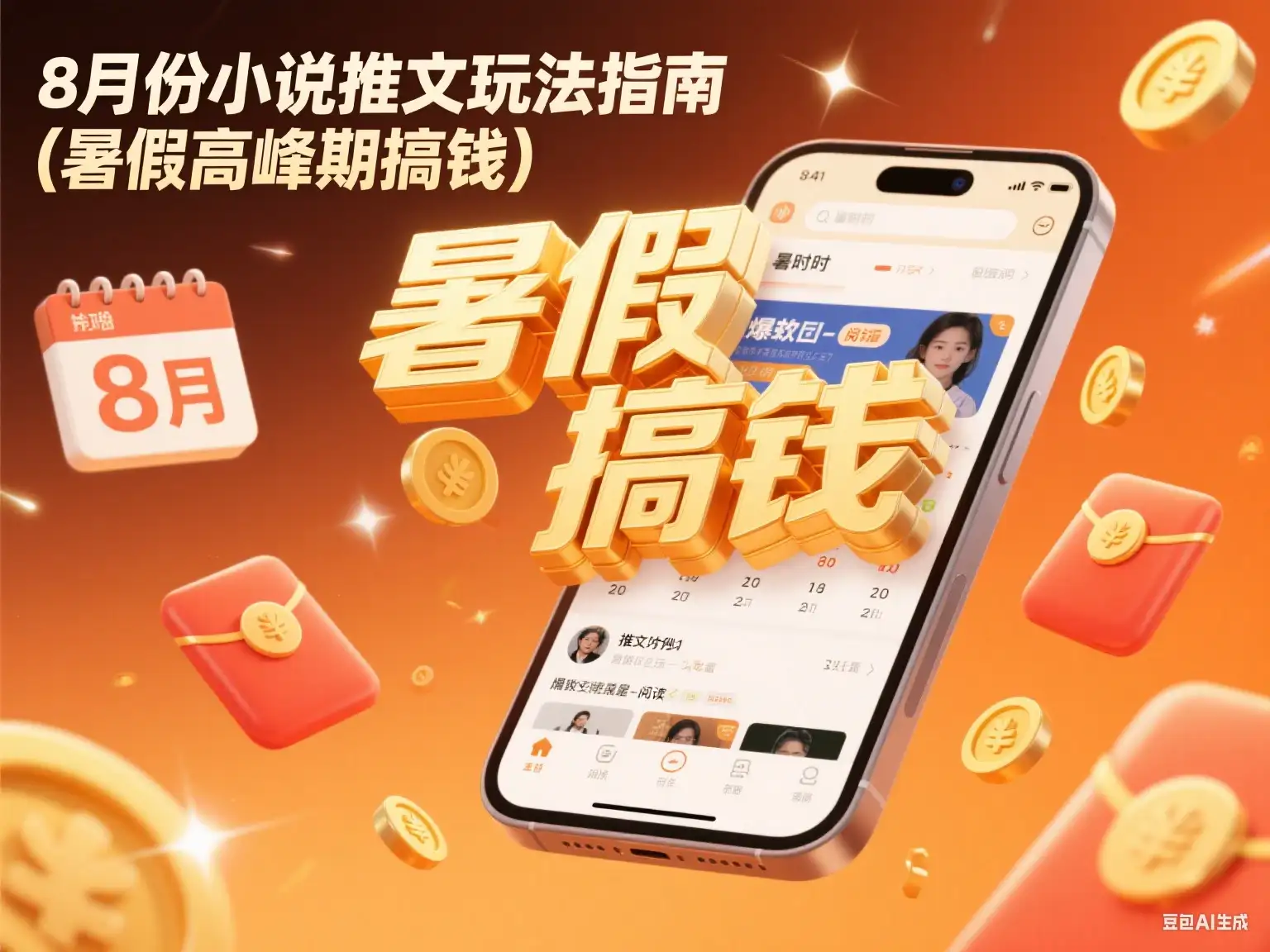 8月份小说推文玩法指南（暑假高峰期搞钱）-优优云创