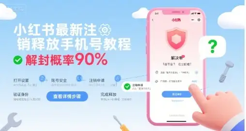 小红书最新注销释放手机号教程，解封概率90%-优优云创
