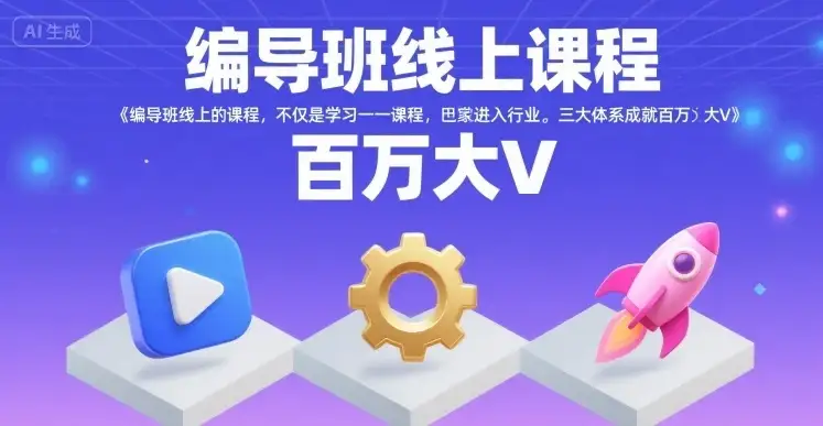 【精】编导班线上课程，不仅是学习一门课程，更是进入一个行业，三大体系成就百万大V-优优云创