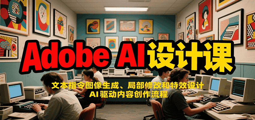 Adobe AI设计课：文本指令图像生成、局部修改和特效设计，AI驱动内容创作流程-优优云创