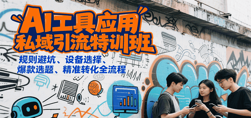 AI工具应用私域引流特训班，规则避坑、设备选择、爆款选题、精准转化全流程-优优云创