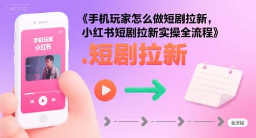 手机玩家怎么做短剧拉新，小红书短剧拉新实操全流程-优优云创