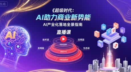 超级时代：AI助力商业新势能直播课，AI产业化落地全景指南-优优云创