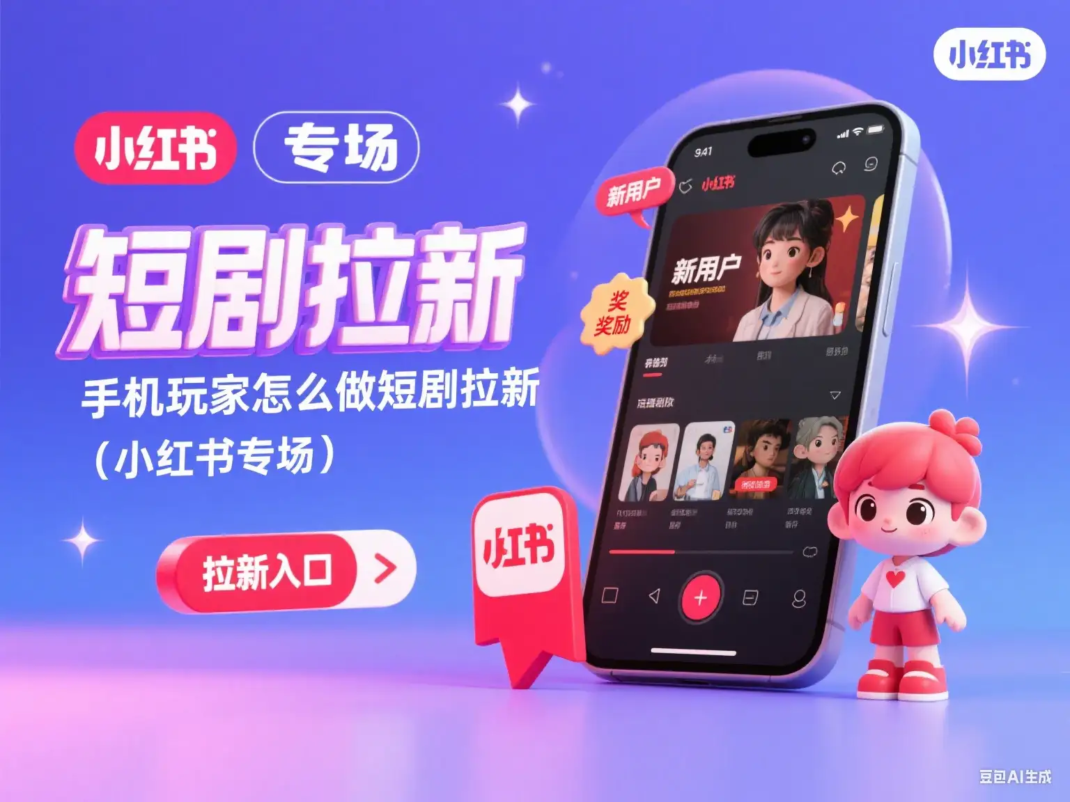 短剧拉新 手机玩家怎么做短剧拉新（小红书专场）-优优云创