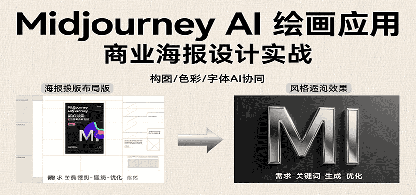 Midjourney AI绘画应用，关键词指令解析、漫画头像制作、海报设计、3D人物生成等-优优云创