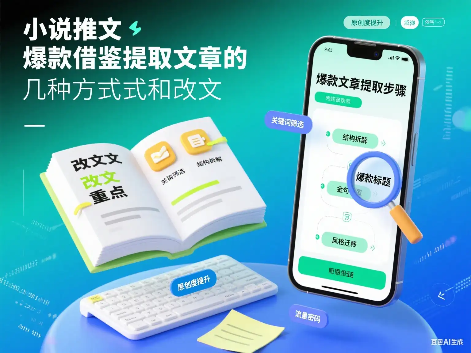 小说推文 爆款借鉴提取文章的几种方式和改文-优优云创