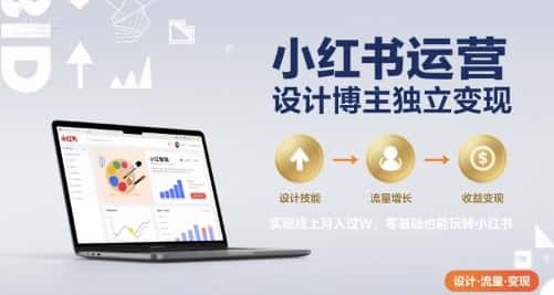 小红书运营设计博主独立变现，实现线上月入过W，零基础也能玩转小红书-优优云创网