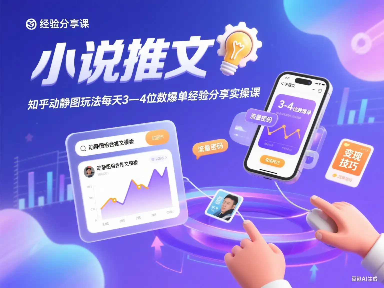 小说推文 知乎动静图玩法每天3—4位数爆单经验分享实操课-优优云创