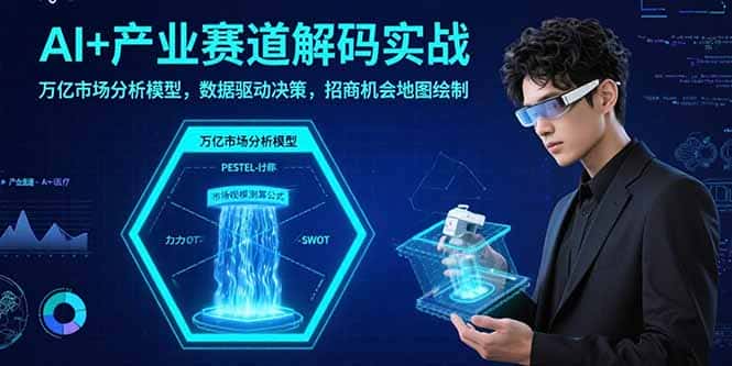 AI+产业赛道解码实战：万亿市场分析模型，数据驱动决策，招商机会地图绘制-优优云创