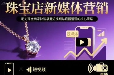 【精】珠宝店新媒体营销，助力珠宝商家快速掌握短视频与直播运营的核心策略-副业吧