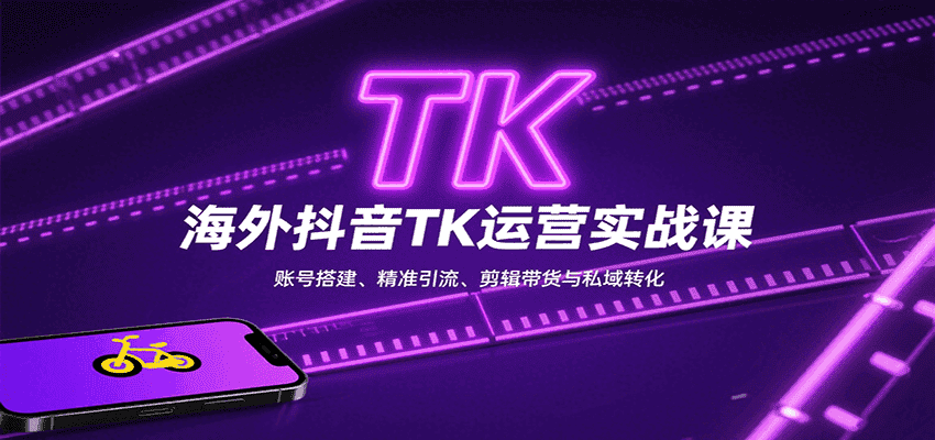 海外抖音TK运营实战课：账号搭建、精准引流、剪辑带货与私域转化-优优云创