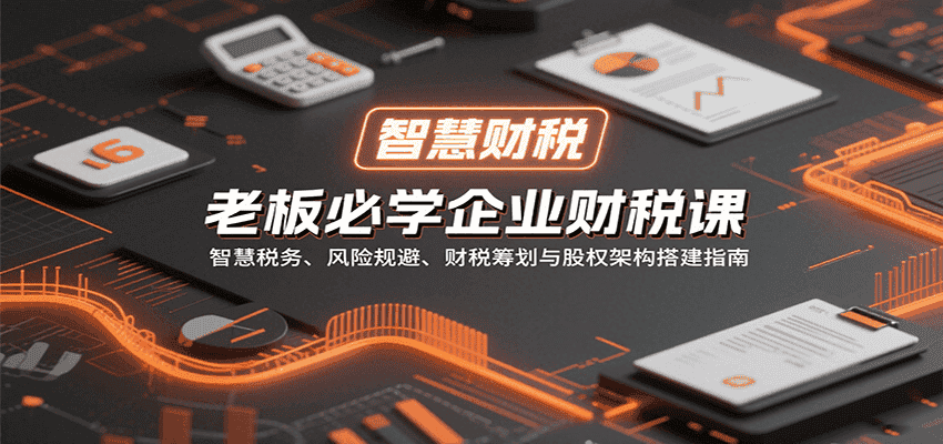 老板必学企业财税课：智慧税务、风险规避、财税筹划与股权架构搭建指南-优优云创
