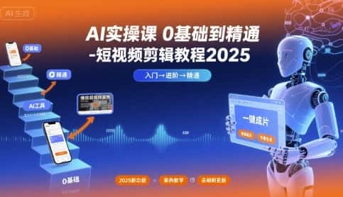 AI实操课0基础到精通-短视频剪辑教程2025-优优云创