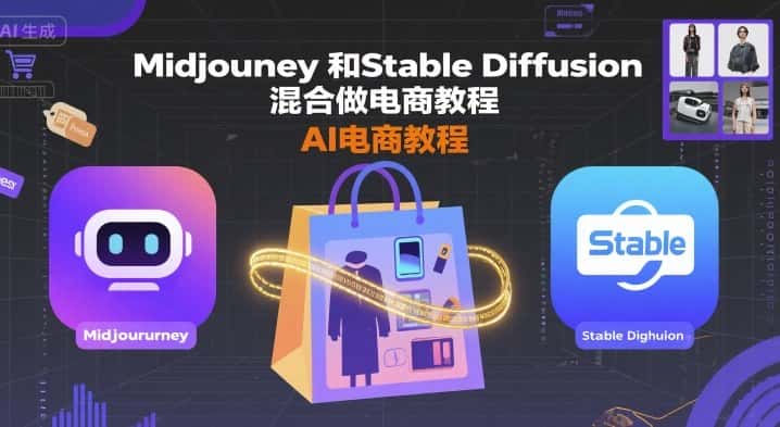 Midjourney和Stable Diffusion混合做电商教程-ai电商教程-优优云创