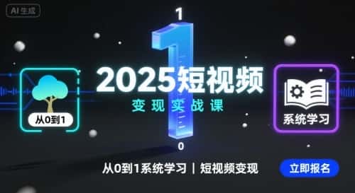 2025短视频变现实战课，从0到1系统学习短视频变现-优优云创