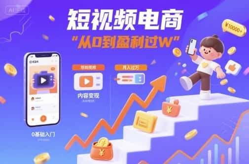 短视频电商：短视频变现从0到盈利过W-优优云创