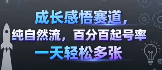 成长感悟赛道，纯自然流，百分百起号率 一天轻松多张-副业吧