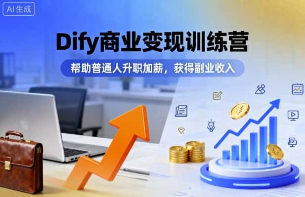 Dify商业变现训练营，帮助普通人升职加薪，获得副业收入-副业吧