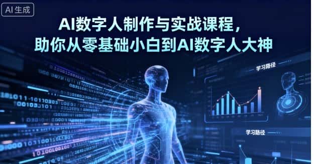 AI数字人制作与实战课程，助你从零基础小白到AI数字人大神-副业吧