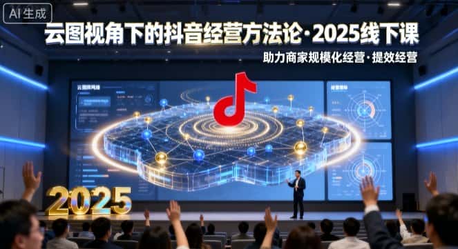 云图视角下的抖音经营方法论，2025线下课，助力商家规模化经营，提效经营(录音+字幕)-优优云创