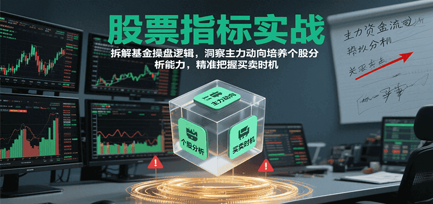 股票指标实战，基金操盘逻辑拆解，洞察主力动向培养个股分析能力把握买卖时机(更新)-副业吧