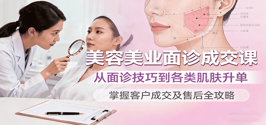 美容美业面诊成交课，从面诊技巧到各类肌肤升单，掌握客户成交及售后全攻略-优优云创