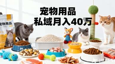 月变现40个！宠物用品私域运营的精准掘金之道玩法-优优云创