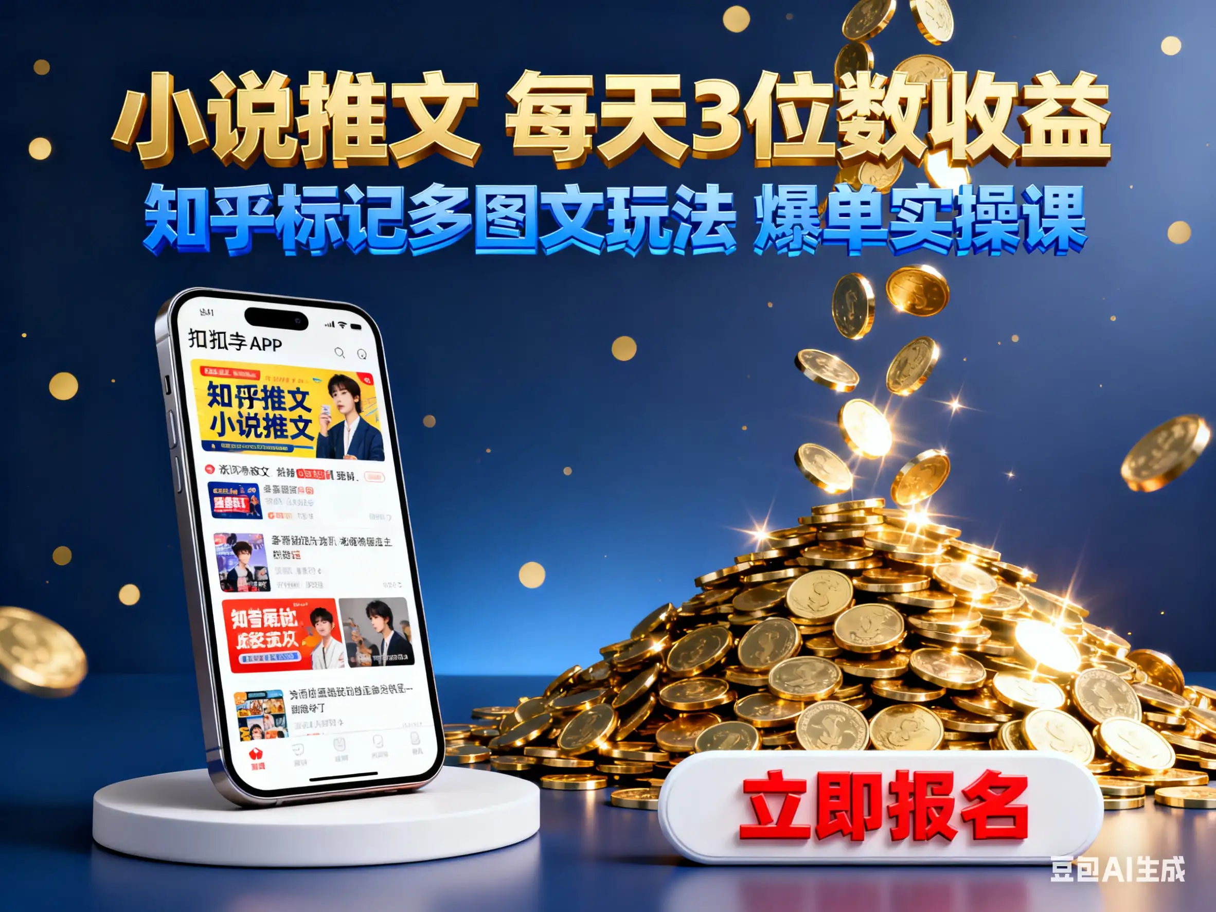 小说推文 每天3位数收益 知乎标记多图文玩法 爆单实操课-优优云创